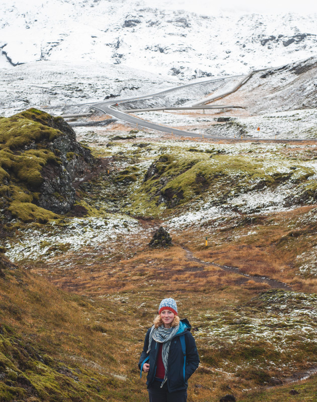 Figure in the mountains