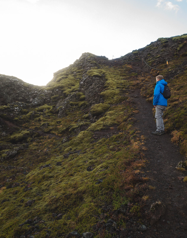Steep hiking trail