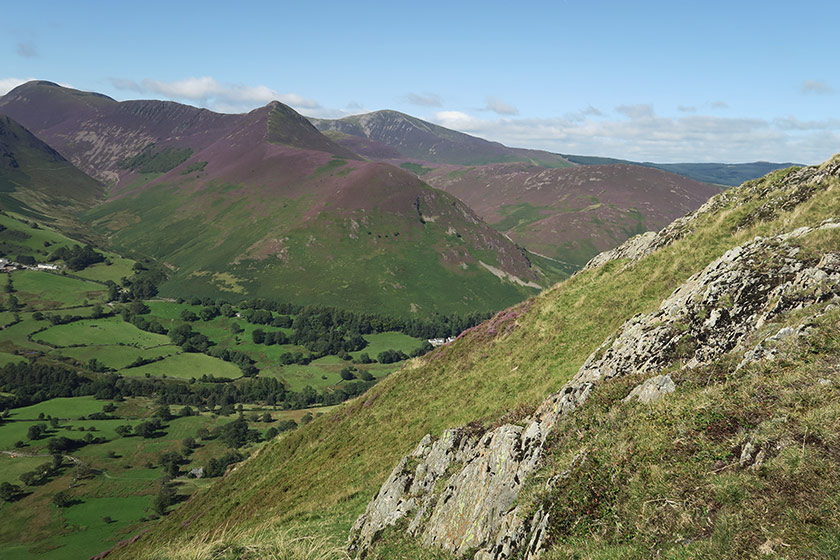 View over green valley