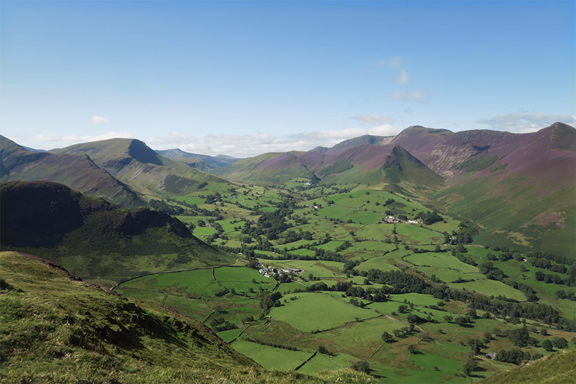 Fields in valley