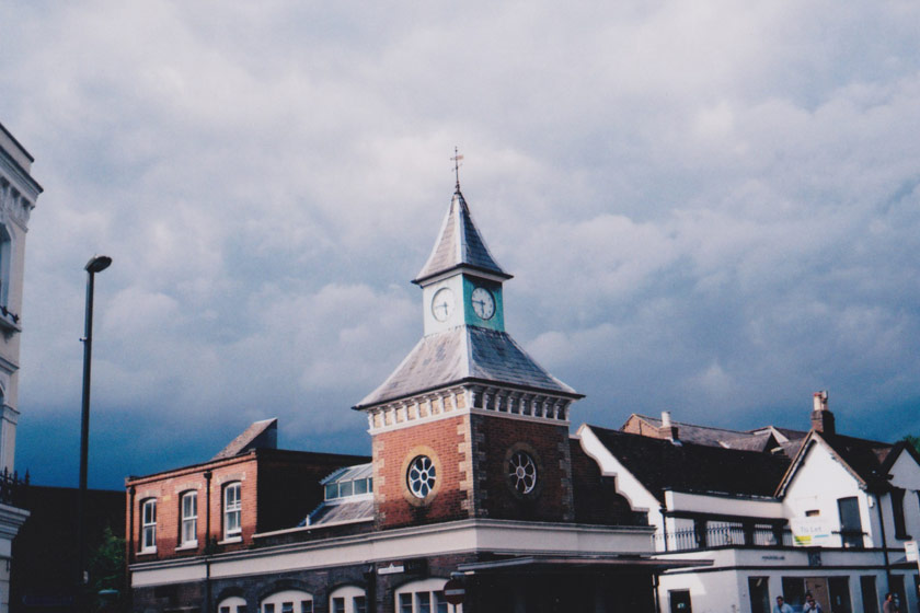 Clocktower with dark clouds