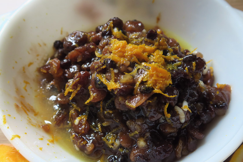 Mincemeat with orange zest