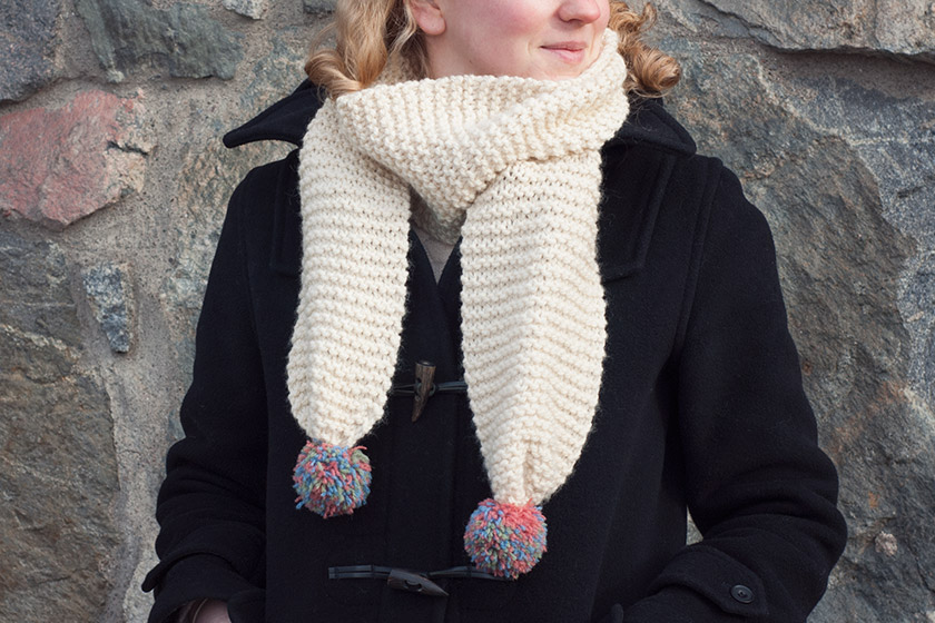 Pompom scarf