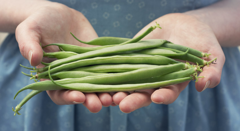 Handful of green beans