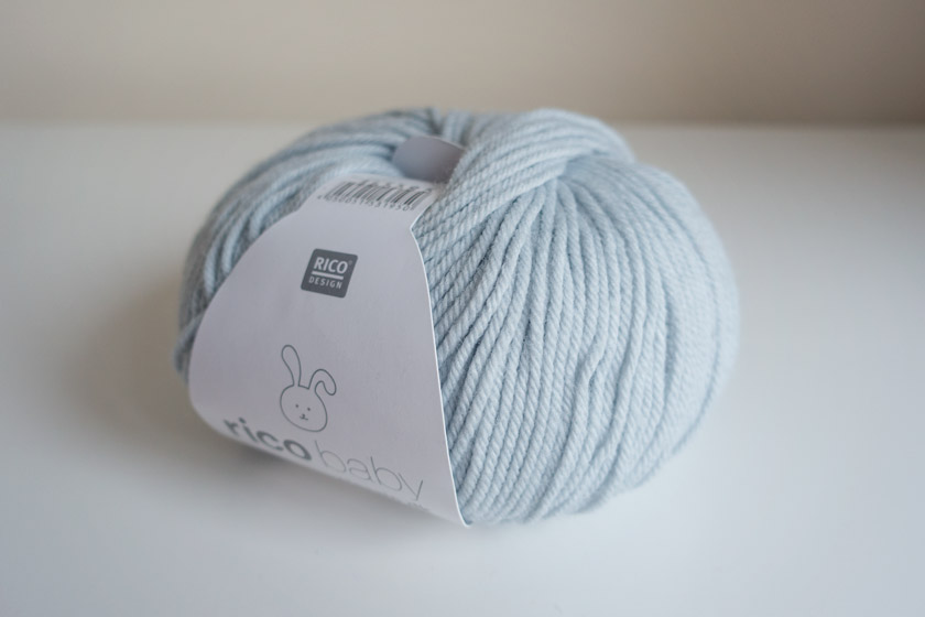 Ball of pale blue wool