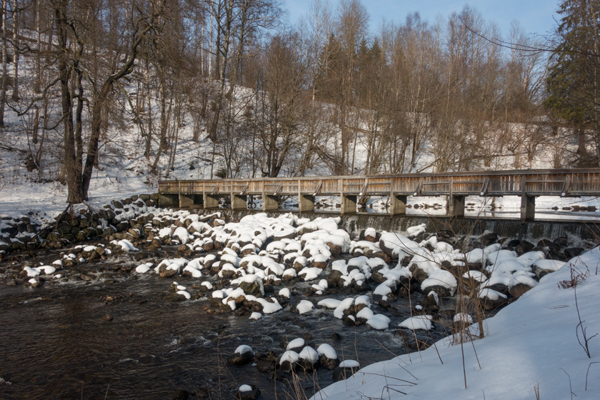 River with snow