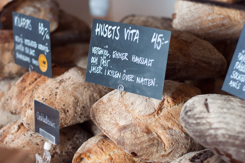 Stack of artisan bread