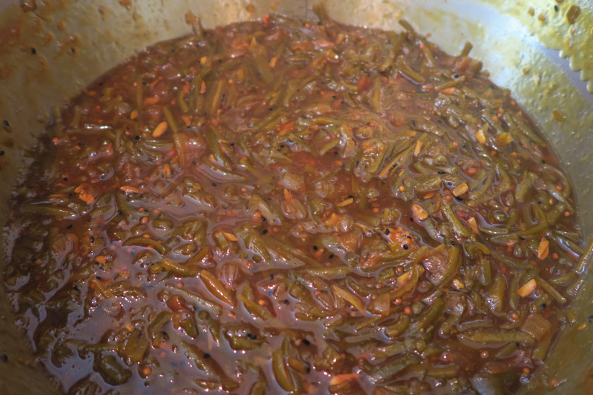 Cooked bean chutney