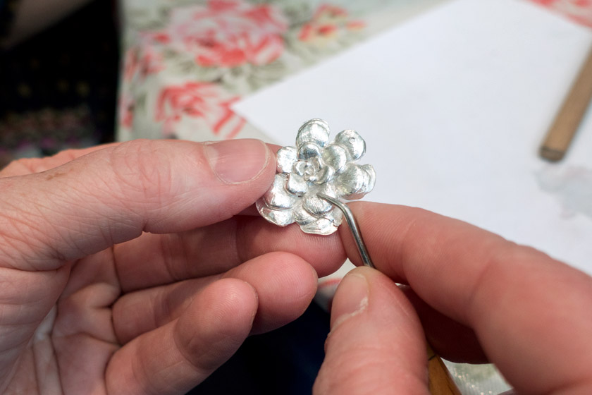 Burnishing silver