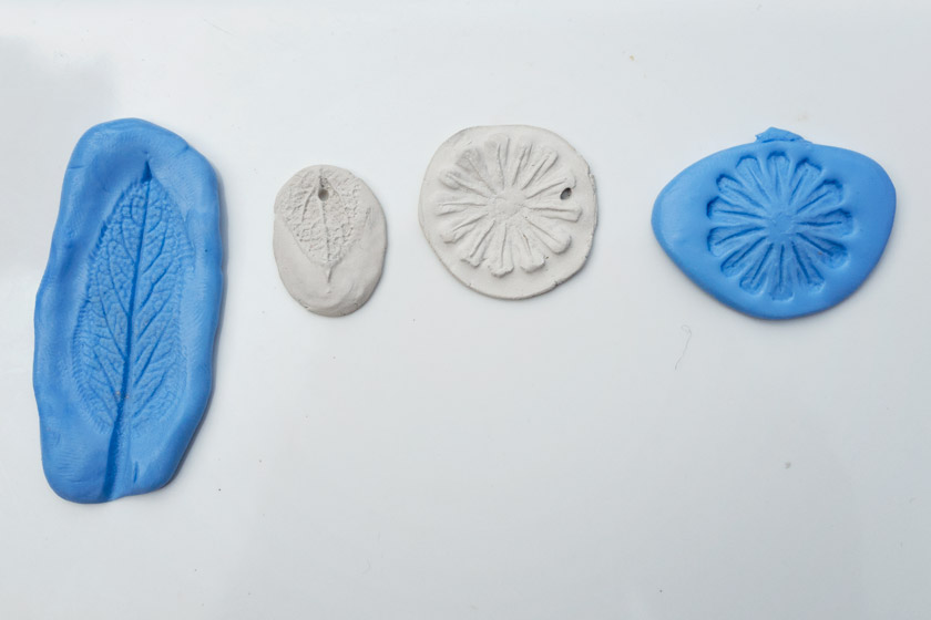 Silver clay with moulds