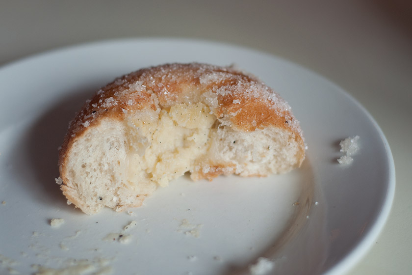 Doughnut with vanilla cream