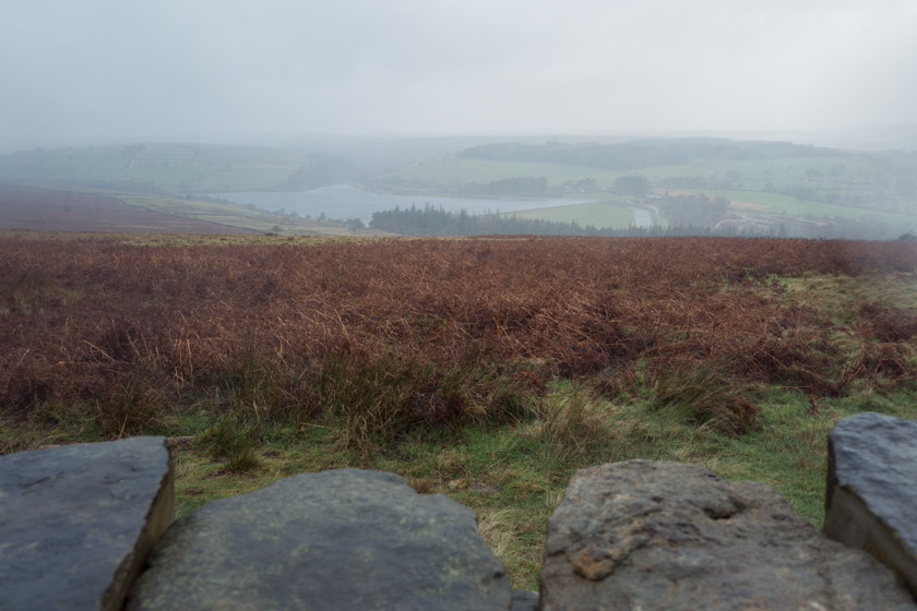 View over wet moorland