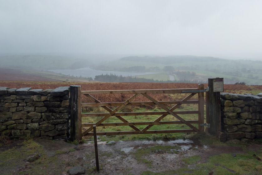 View over country gate