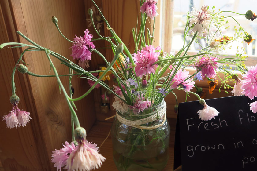 Jar of wild flowers