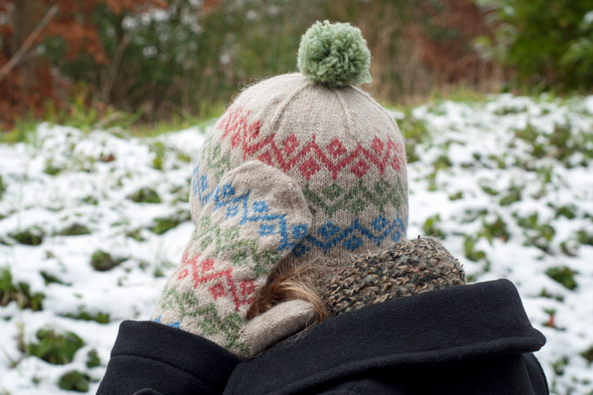 Fair isle mittens and hat