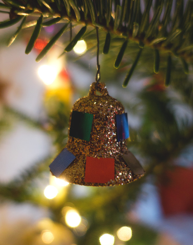 Gold glittery bell