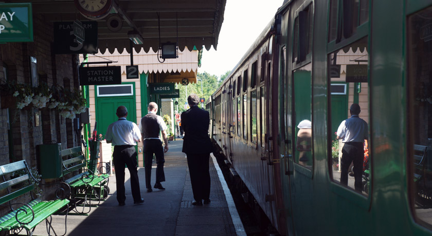 Old train station platform
