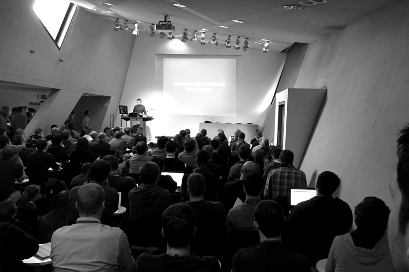 Packed conference room