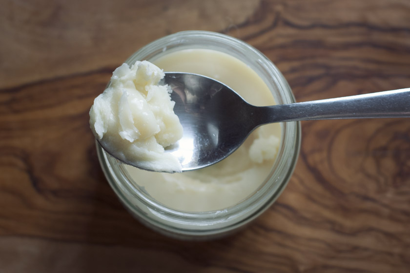 Jar of homemade wood butter