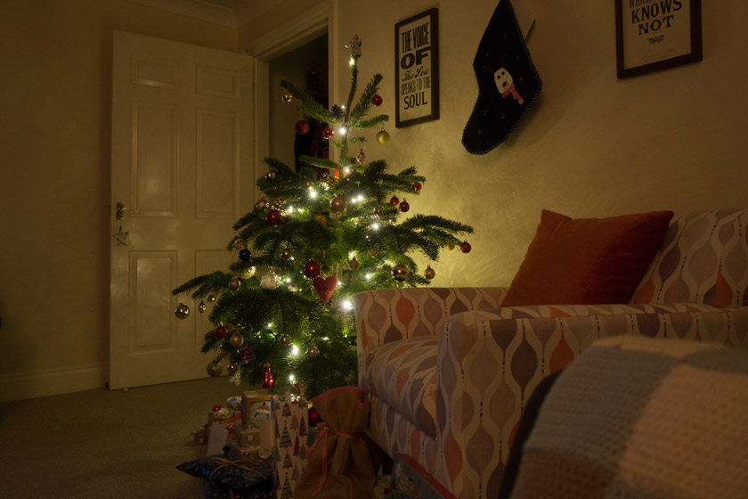 Christmas tree with lights