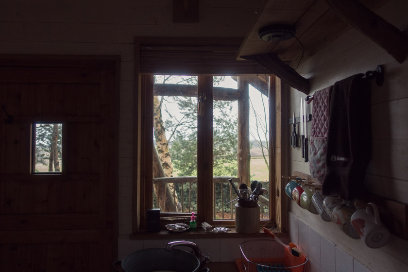 Wood cabin interior