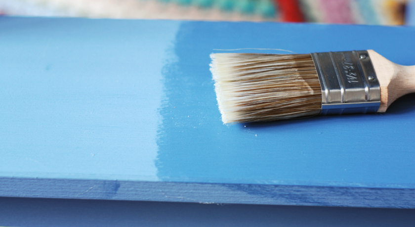 Autentico wax applied over chalk paint