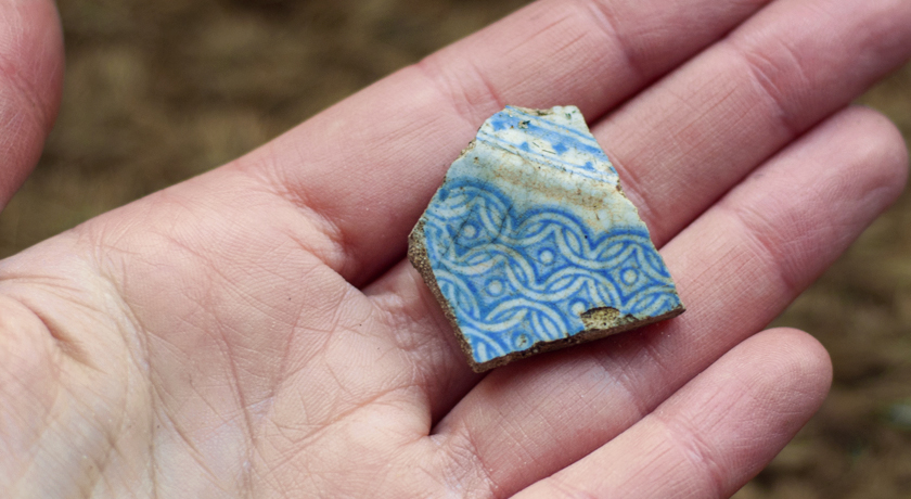 Broken pottery from the garden