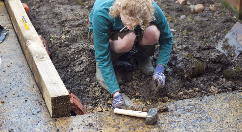 Making space for raised beds