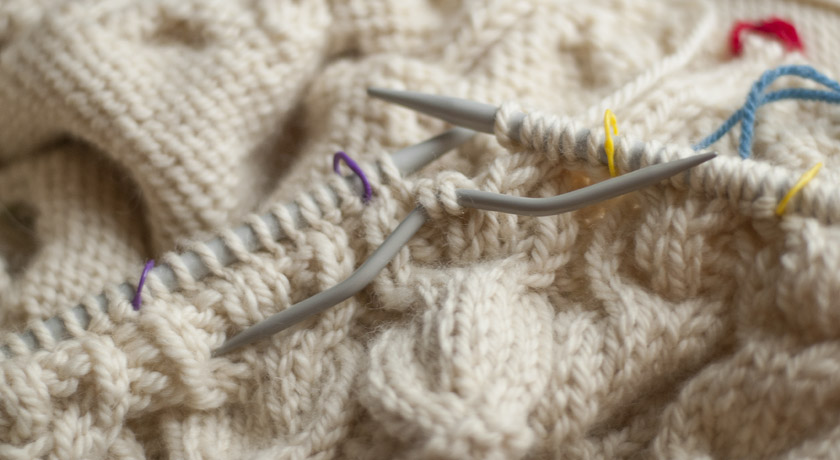 Cable knit owls