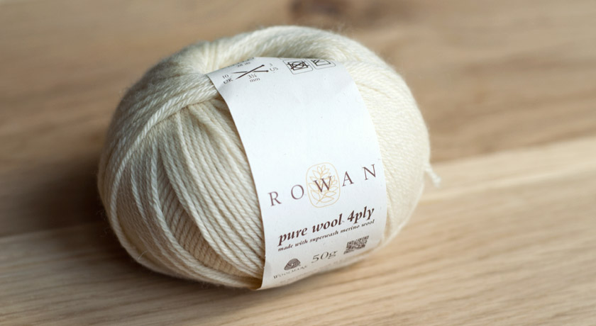 Cream Rowan Pure Wool 4 ply