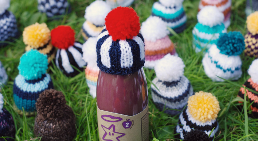Navy blue and white stripy Big Knit 2013 hat