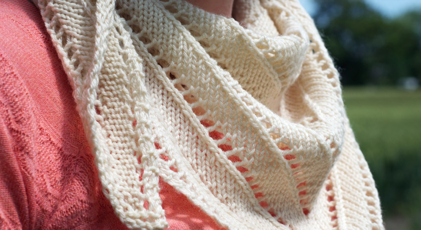 Knitted scarf closeup