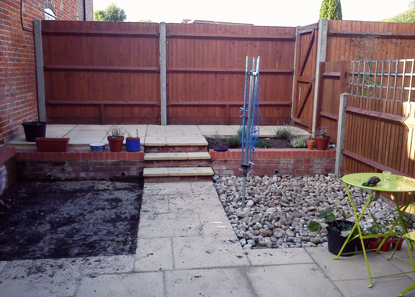 Back garden work in progress