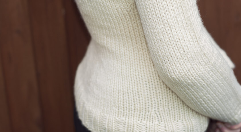 Knitted Owl jumper back shaping