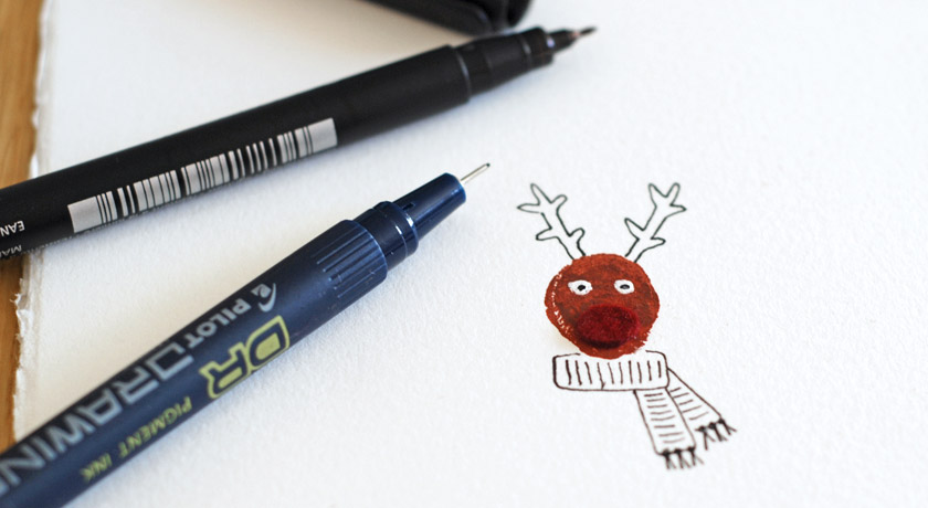 Drawing details on reindeer