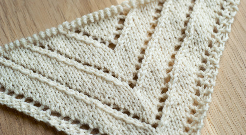 Cream triangle scarf