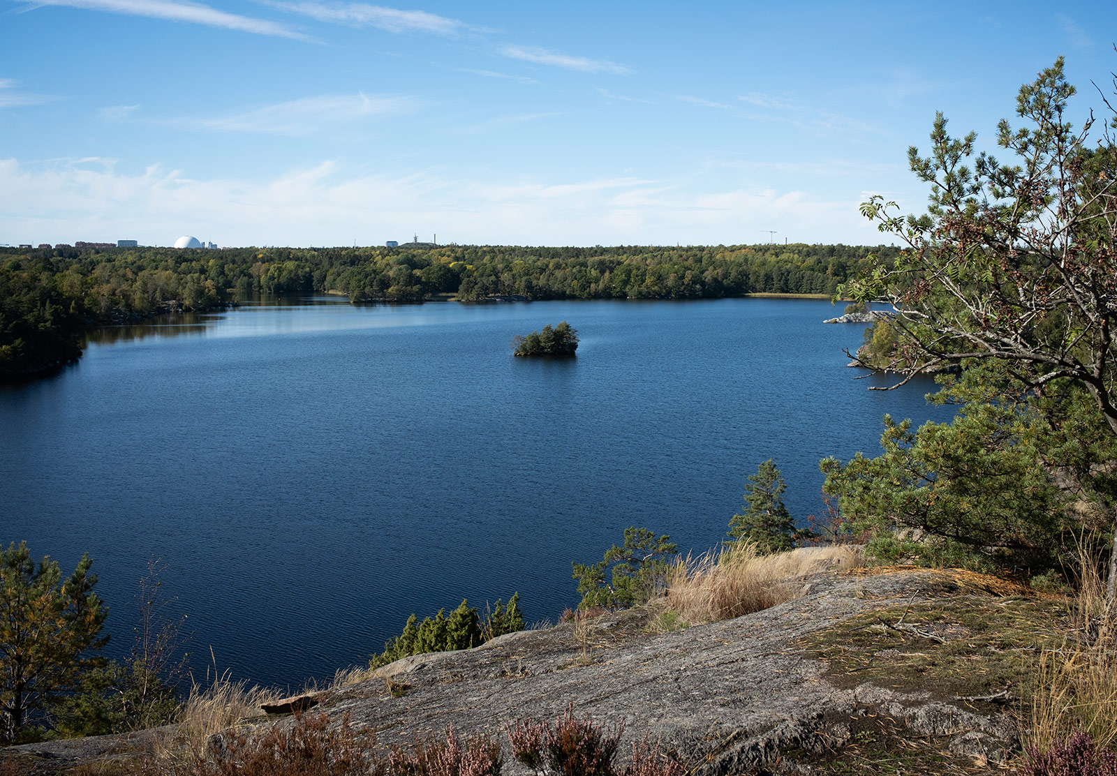 Blue lake and sky