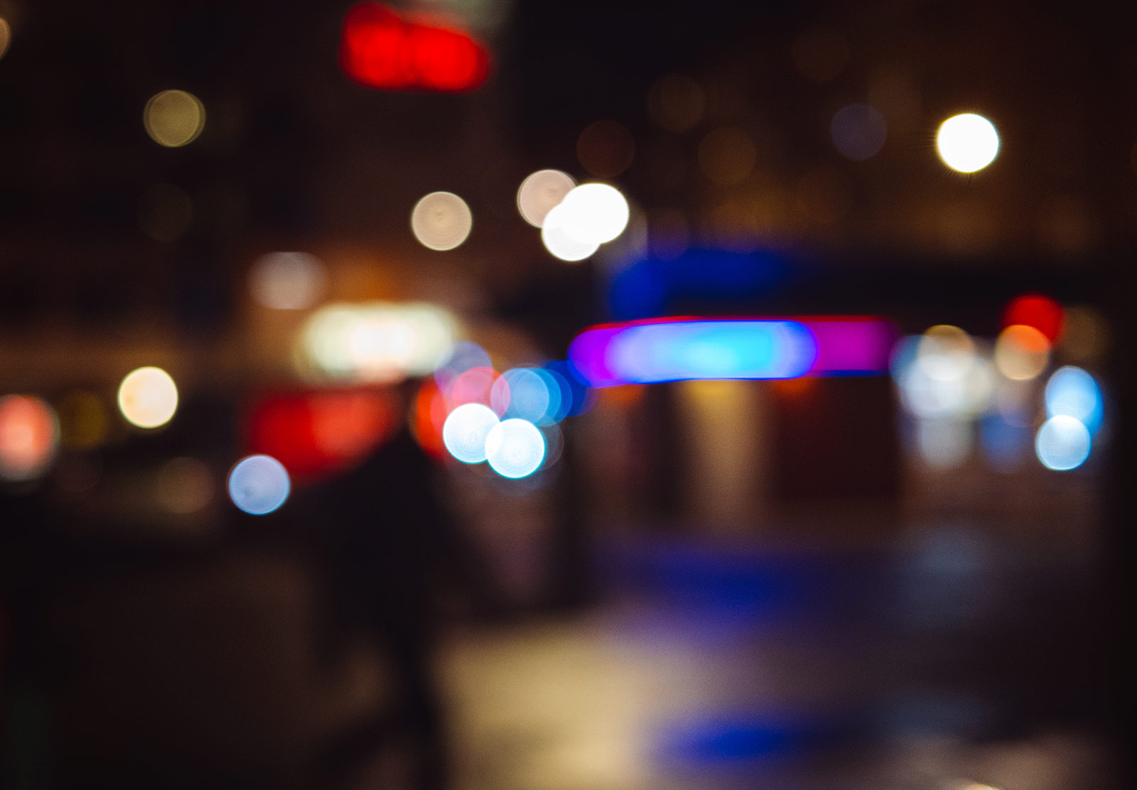 Blurred coloured lights