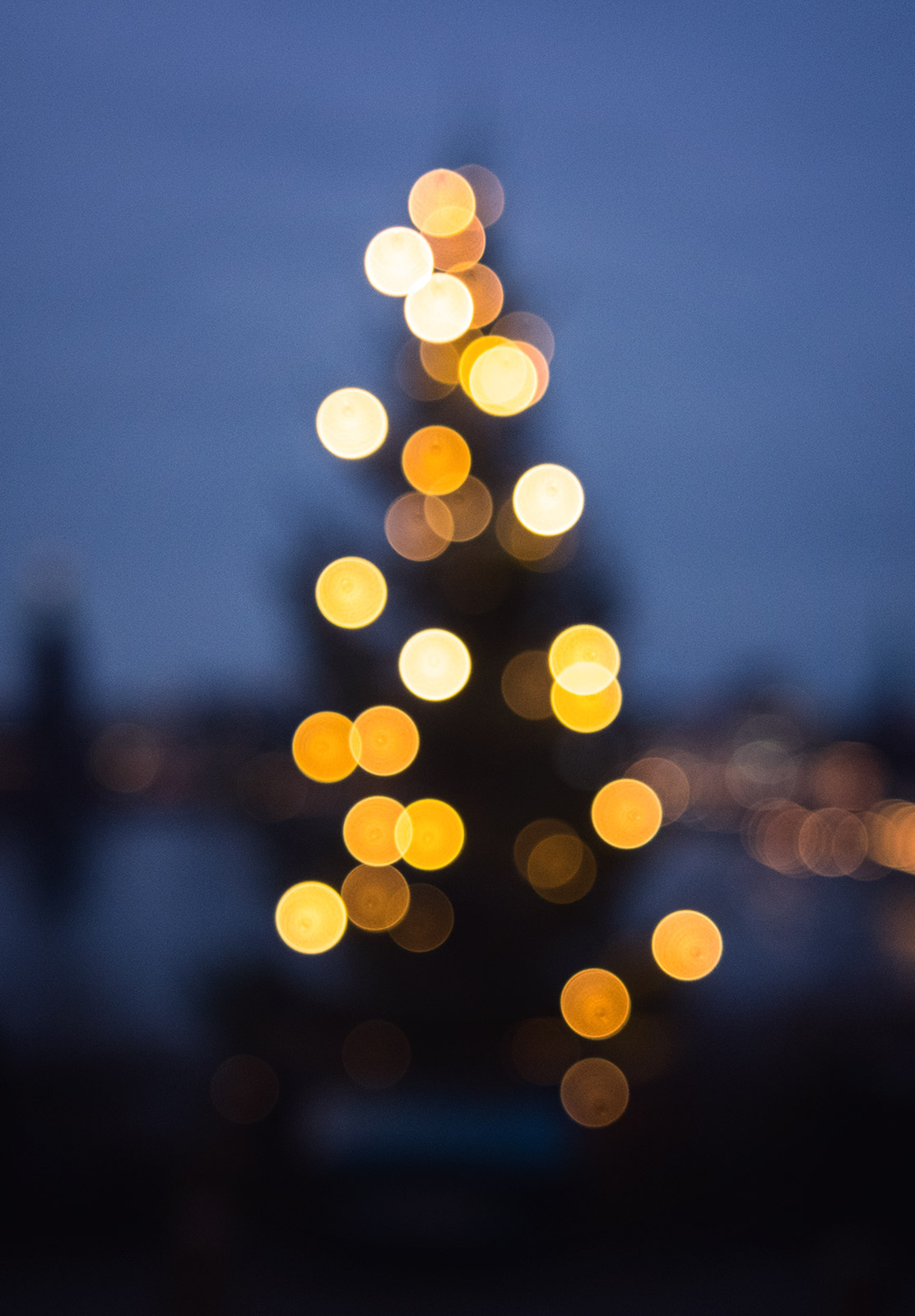 Blurred yellow lights
