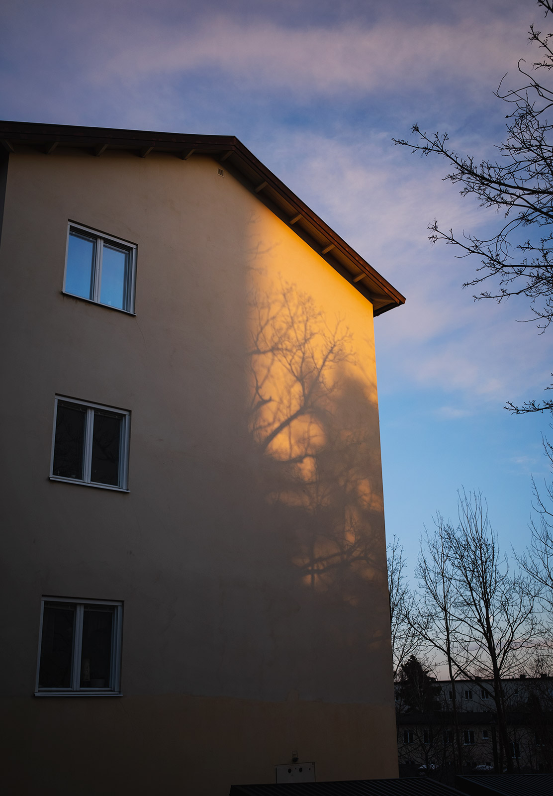 Brand silhouette on building