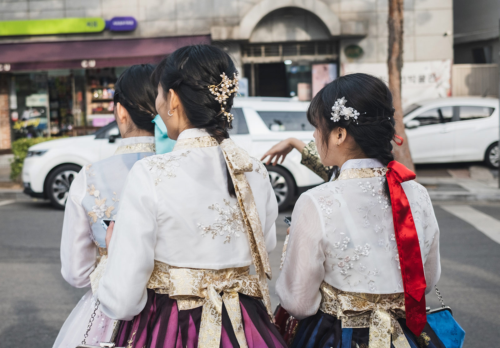 Women in elaborate clothes