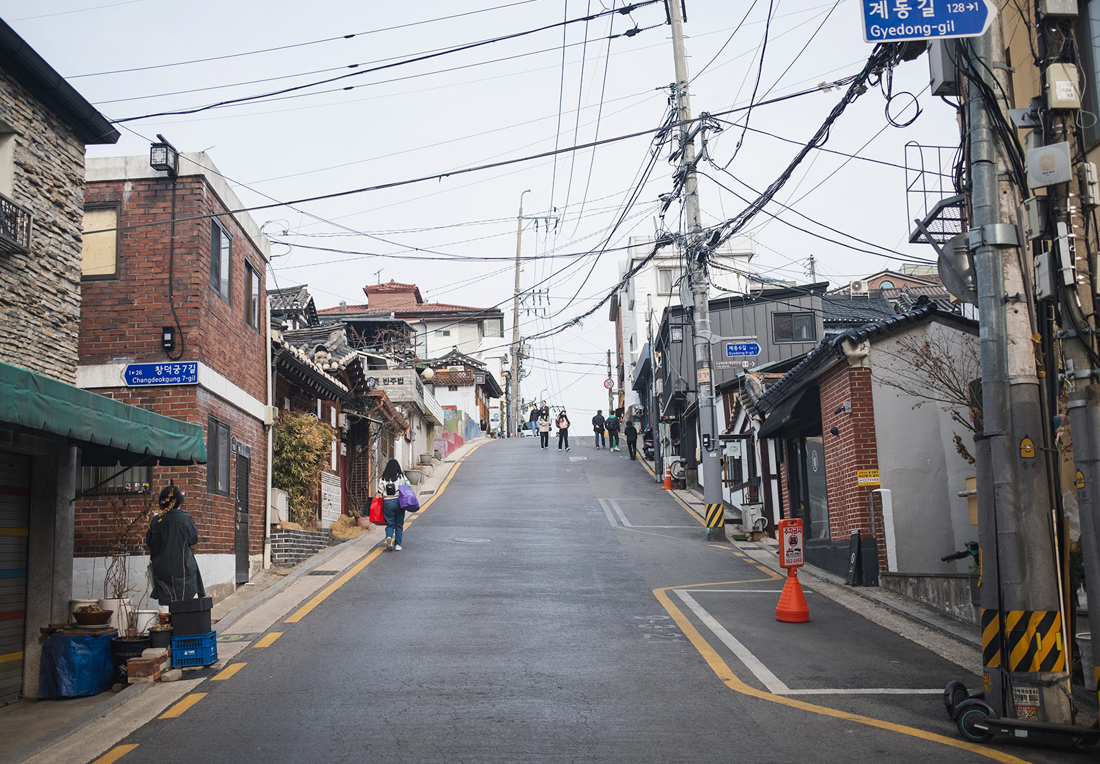 View up quiet street