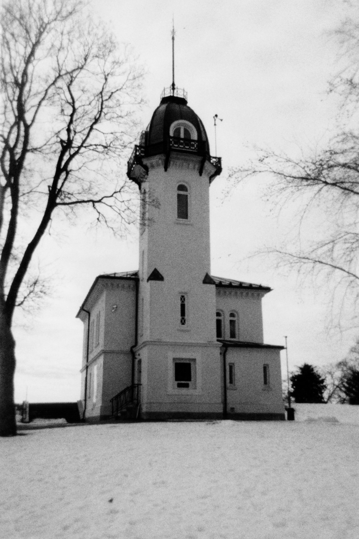 Old building in the snow