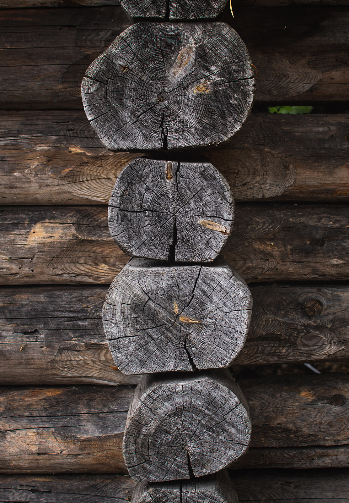 Stacked logs