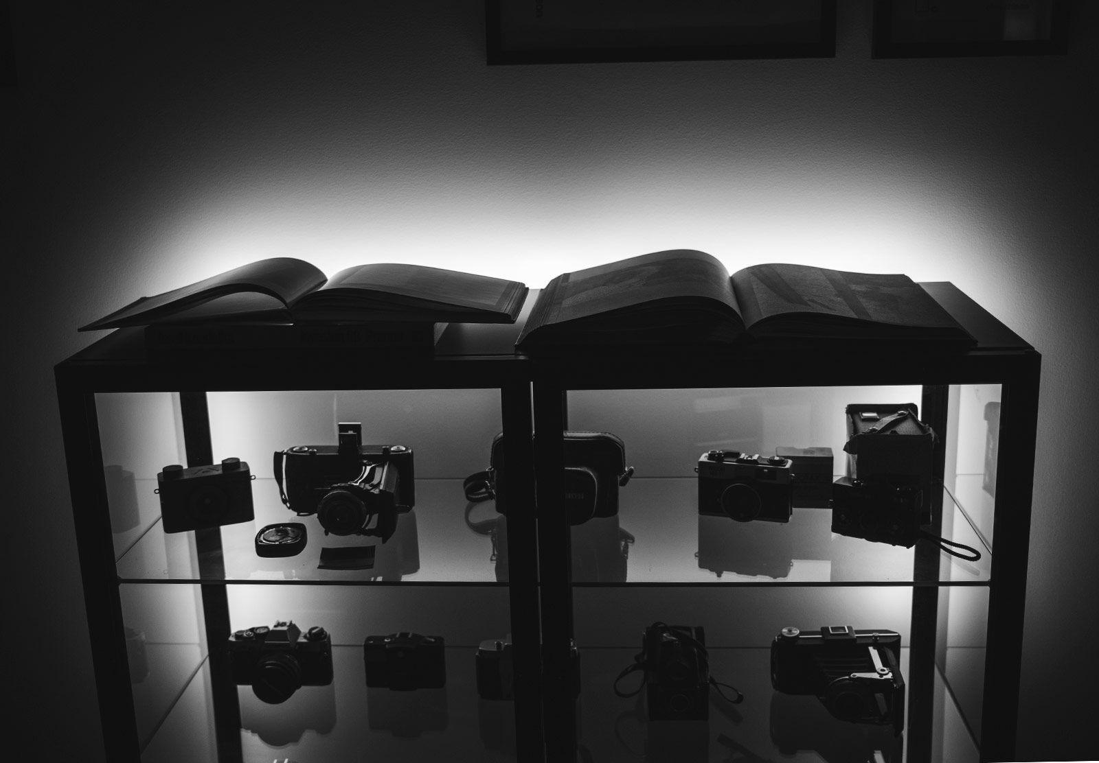 Lit camera cabinet