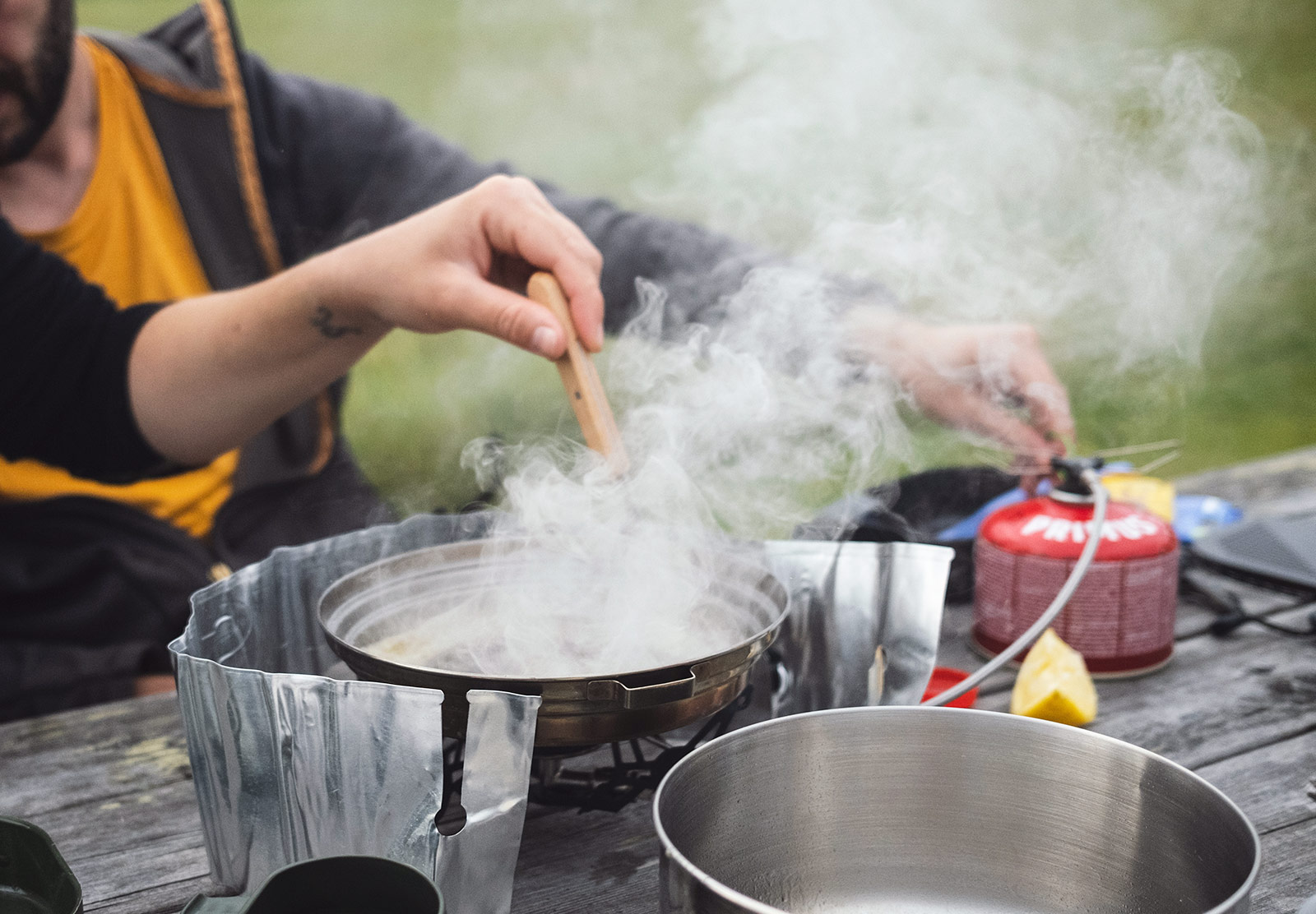 Smoke coming out of pot