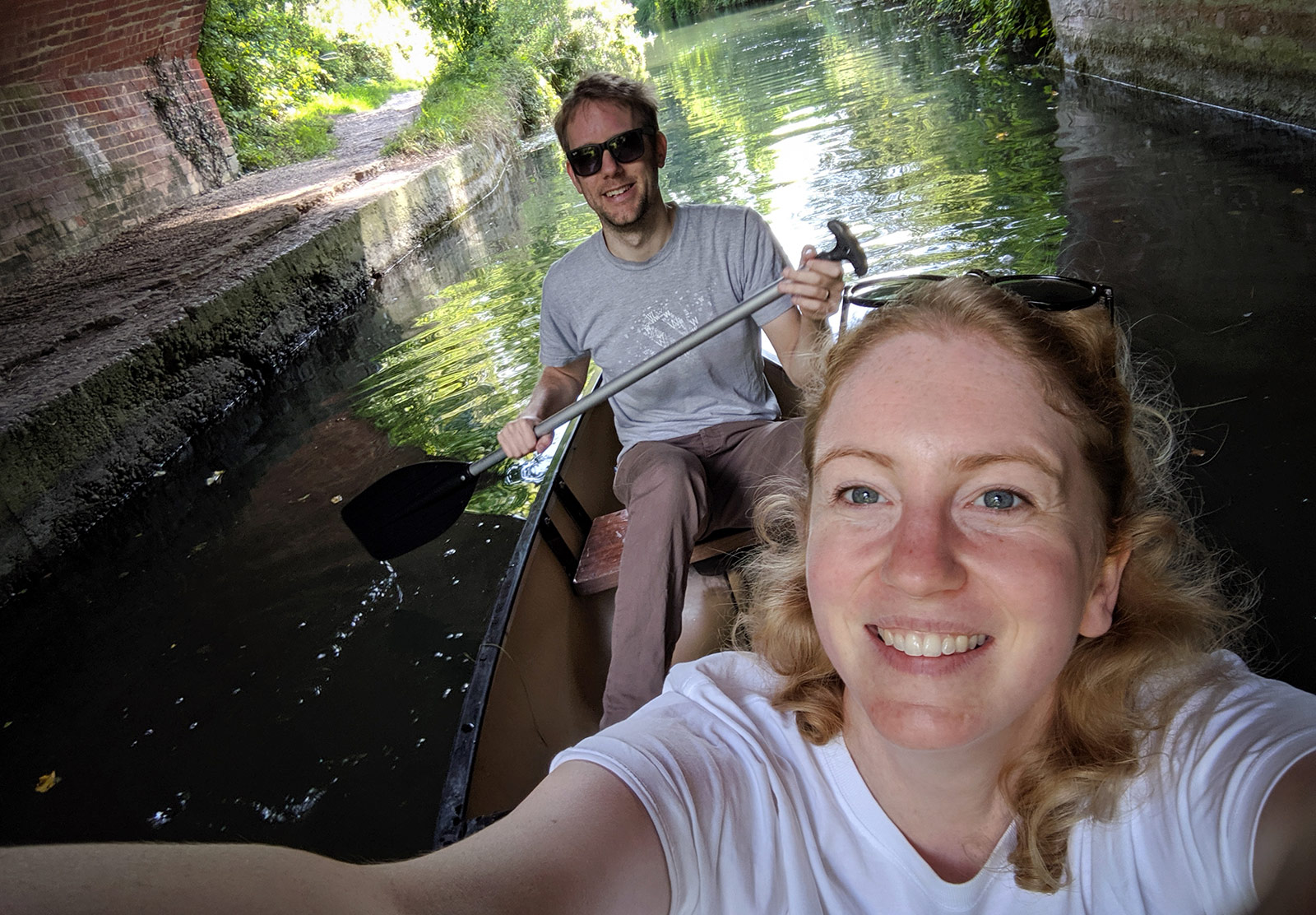 Couple in a canoe