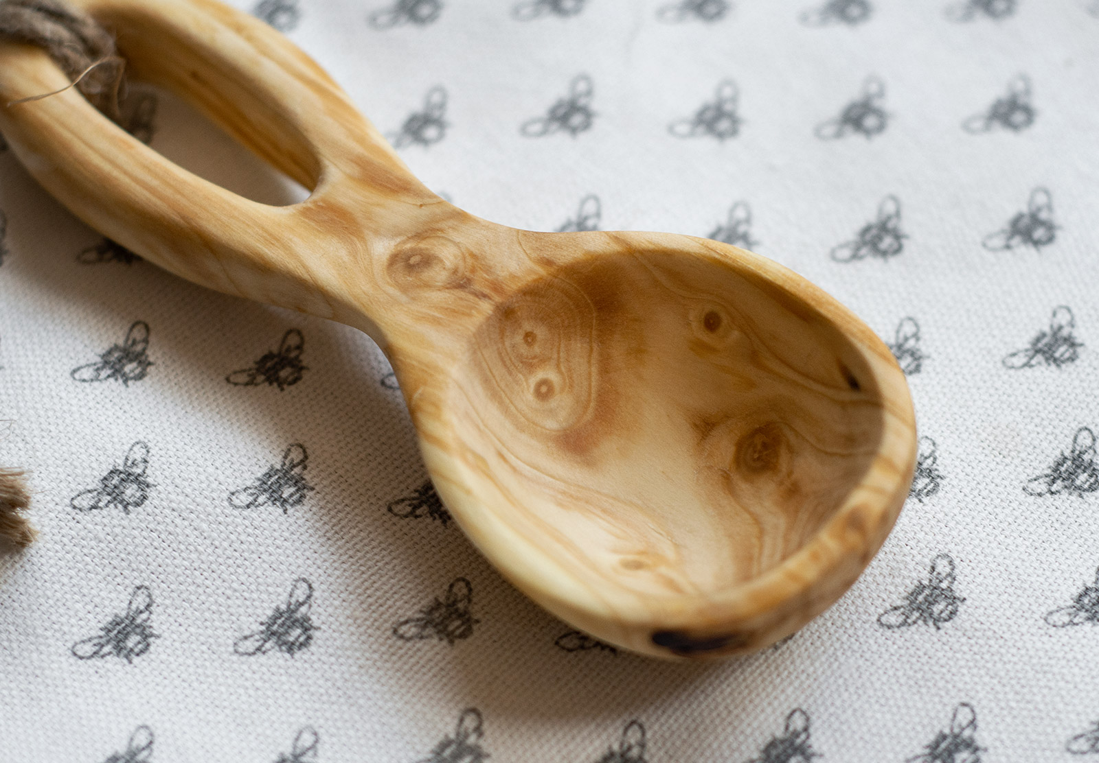 Closeup of spoon bowl