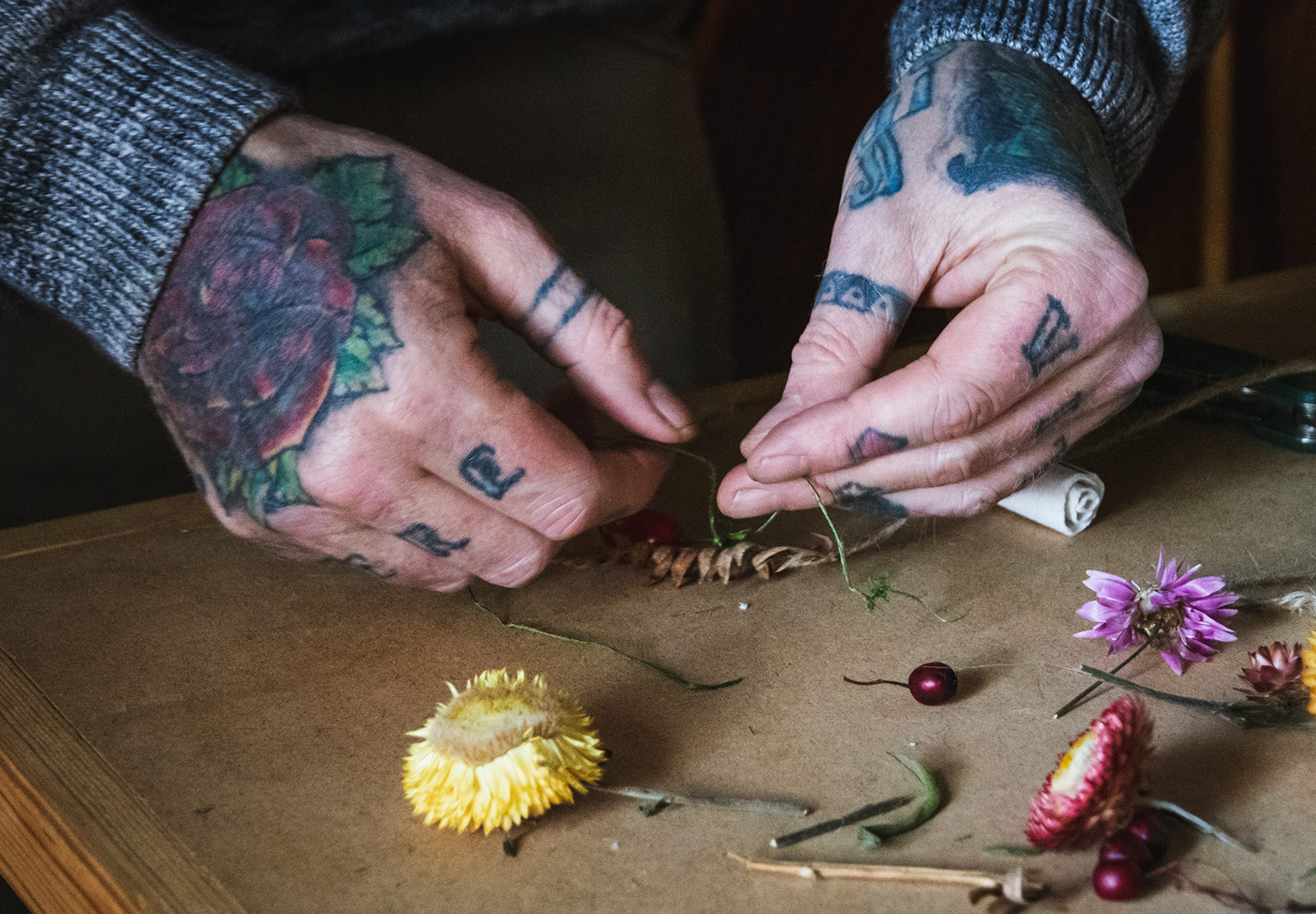 Tattooed hands