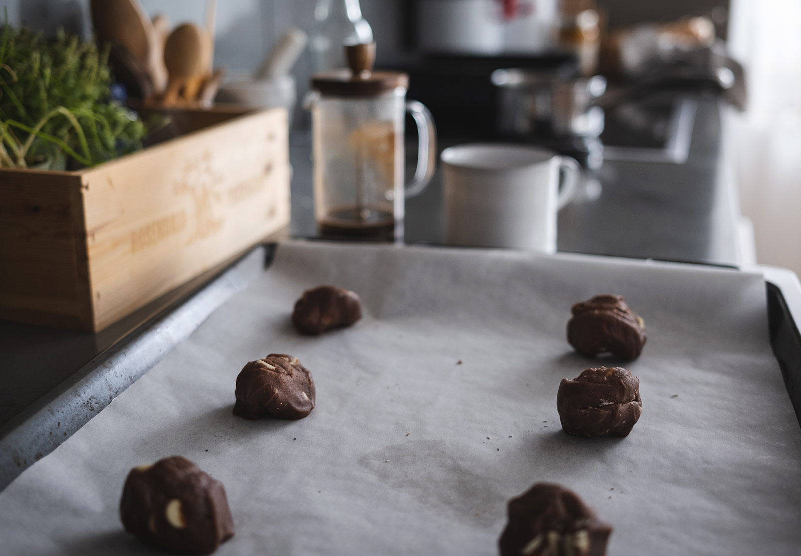 Balls of cookie dough